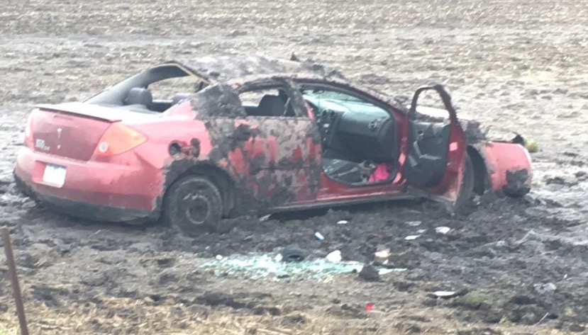 High-speed chase ends with rollover accident